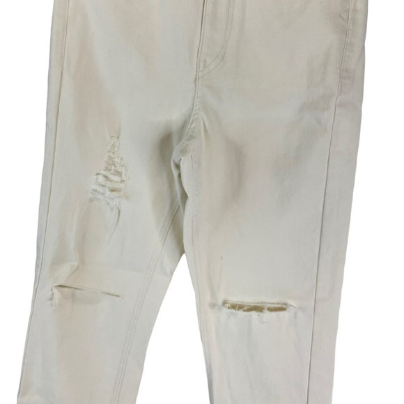 Volcom Jeans Womens Sz 26 White Vol-Stone Girlfriend Ankle Fit Stretch Denim Nwt - Picture 5 of 13